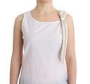 Elegant White Bow-Detailed Sleeveless Top Ermanno Scervino