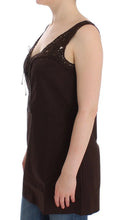 Chic Brown Tunic Cotton Dress Top Ermanno Scervino