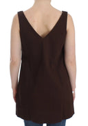 Chic Brown Tunic Cotton Dress Top Ermanno Scervino