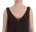 Chic Brown Tunic Cotton Dress Top Ermanno Scervino