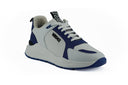 Elegant Blue and White Leather Sneakers Versace