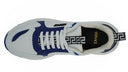 Elegant Blue and White Leather Sneakers Versace