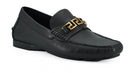 Elegant Black Calf Leather Men's Loafers Versace