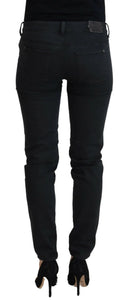 Chic Low Waist Black Skinny Jeans - Allure Absolue