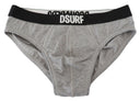 Elegant Gray Cotton Stretch Briefs - Allure Absolue