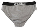 Elegant Gray Cotton Stretch Briefs - Allure Absolue