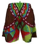 Multicolor Print Swim Shorts Boxer Style - Allure Absolue