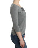 Elegant Gray Cashmere-Blend Jumper Cavalli