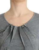 Elegant Gray Cashmere-Blend Jumper Cavalli