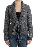 Elegant Gray Wool Blend Cardigan Cavalli