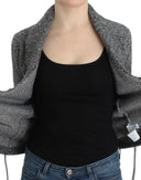 Elegant Gray Wool Blend Cardigan Cavalli