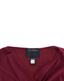 Elegant Purple Keyhole Wool Sweater Cavalli