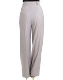 Sophisticated High Waisted Gray Pants Cavalli