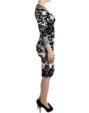Elegant Printed Jersey Sheath Dress Cavalli
