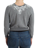 Chic Gray Cotton Blend Short Cardigan Ermanno Scervino