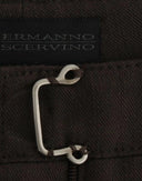 Chic Brown Cotton Dress Pants Ermanno Scervino