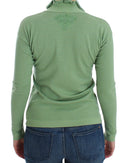 Elegant Green Striped Wool Blend Sweater Ermanno Scervino