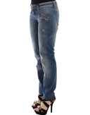 Chic Slim-Fit Blue Denim Jeans Ermanno Scervino