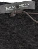 Deep V-neck Black Wool Blend Sweater Ermanno Scervino