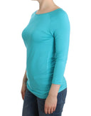Elegant Blue Modal Blend Top Ermanno Scervino