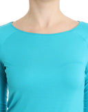 Elegant Blue Modal Blend Top Ermanno Scervino