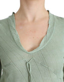 Chic Green Knitted Top – Ethereal Elegance Ermanno Scervino