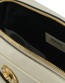 Elegant White Lamb Leather Camera Bag Versace