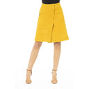 Yellow Wool Women Skirt - Allure Absolue