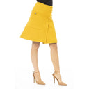 Yellow Wool Women Skirt - Allure Absolue
