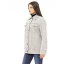 Gray Cotton Women Jacket - Allure Absolue