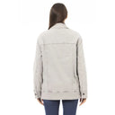 Gray Cotton Women Jacket - Allure Absolue