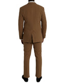 Brown Cashmere 2 Piece Single Breasted Suit - Allure Absolue
