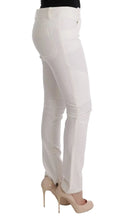 Chic White Slim Fit Cotton Pants Ermanno Scervino