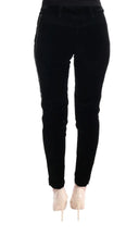 Chic Black Slim Fit Cropped Pants - Allure Absolue