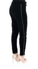 Chic Black Slim Fit Cropped Pants - Allure Absolue