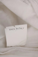 Chic White Slim Fit Cotton Trousers - Allure Absolue