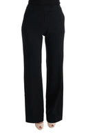 Chic Black Bootcut Formal Pants - Allure Absolue