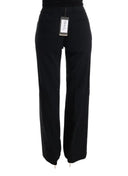 Chic Black Bootcut Formal Pants - Allure Absolue