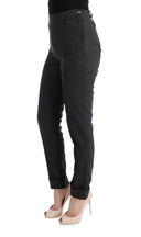 Chic Gray Casual Skinny Pants - Allure Absolue