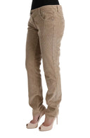 Beige Regular Fit Luxe Trousers - Allure Absolue