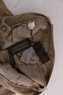 Beige Regular Fit Luxe Trousers - Allure Absolue