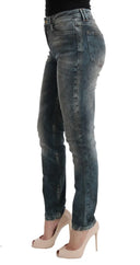 Chic Blue Wash Slim Fit Jeans - Allure Absolue