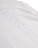 White Cotton Crew Neck Short Sleeves T-shirt Balenciaga