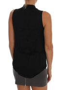 Chic Sleeveless Black Shirt Blouse - Allure Absolue