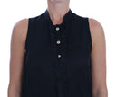 Chic Sleeveless Black Shirt Blouse - Allure Absolue