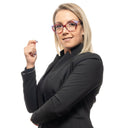 Montura de gafas morada para mujer