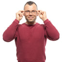 Montura de gafas para hombre de color bronce