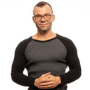 Montura de gafas marrón para hombre