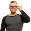 Montura de gafas marrón para hombre