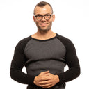 Montura de gafas para hombre negro